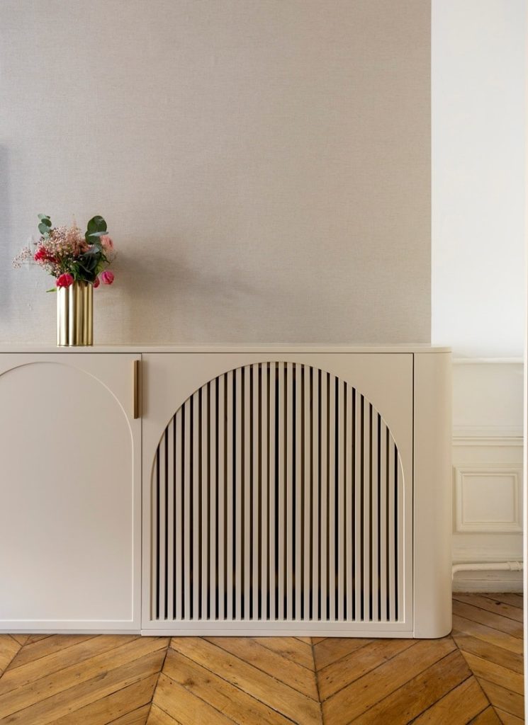 cache radiateur dans appartement haussmanien
